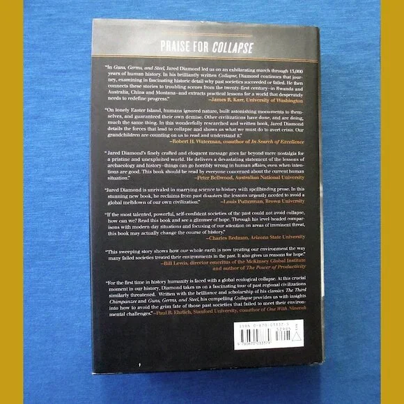 Book - Collapse: How Societies Choose to Fail or Succeed, by Jared Diamond - Picture 15 of 15